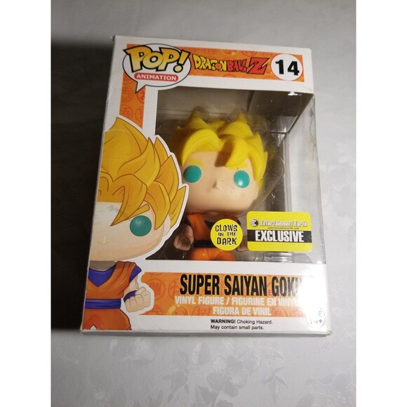 Super Saiyan Goku  Glow In The Dark Vinyl EE Exclusive #14 - Picture 1 of 6